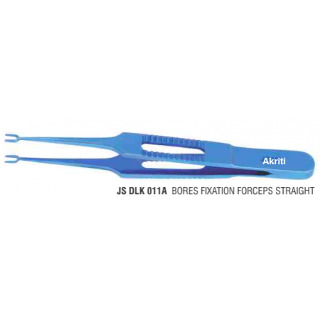 Bores Corneal Fixation Forceps, Straight